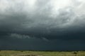 Rain cloud over Africa landscape