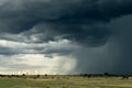 Rain cloud over Africa landscape