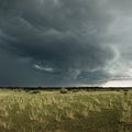 Rain cloud over Africa landscape, Serengeti