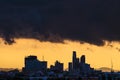 Rain cloud over the city