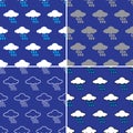 Rain cloud pattern seamless Royalty Free Stock Photo