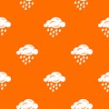 Rain cloud pattern vector orange Royalty Free Stock Photo