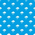 Rain cloud pattern vector seamless blue Royalty Free Stock Photo