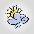 Rain vector illustration flat icon