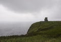 Misty Rain at the Cliffs of Moher Royalty Free Stock Photo