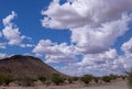 Clouds build up over the green kalahari