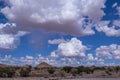 Clouds build up over the green kalahari