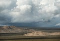 Storm is forming over the desert Royalty Free Stock Photo