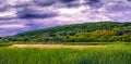 Rain clouds over canyon Royalty Free Stock Photo