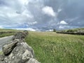 Rain clouds, over the fields and hills near, Cowling, Keighley, UK