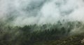 rain clouds over the forest. Mountain landscape. Turkey Royalty Free Stock Photo