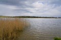 Rain clouds over Ladyburn Lake near Morpeth, Northumbria