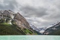 Rain clouds over Lake Louise Royalty Free Stock Photo