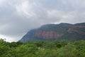 Rain clouds over the masif of the waterberg, South Africa Royalty Free Stock Photo