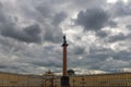 Rain clouds over the Palace Square Royalty Free Stock Photo