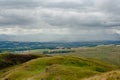 Rain clouds over Stirling from Dumyat hill Royalty Free Stock Photo