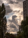 Rain clouds spectacularly formed over Ostrowiec.