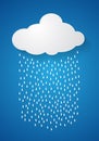 Rain clouds, storm, vector illustration