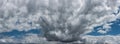 Rain clouds with updraft, panorama format Royalty Free Stock Photo