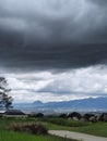 Before the rain comes, the clouds look very dark. Royalty Free Stock Photo