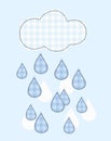 Rain comes from the clouds water droplets darned Royalty Free Stock Photo
