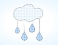 Rain comes from the clouds water droplets darned horizontal Royalty Free Stock Photo