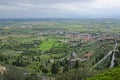 Rain Comes to the Val d`Chiana in Cortona, Italy Royalty Free Stock Photo