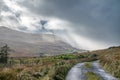 Rain coming in at the Bluestack Mountains between Glenties and Ballybofey in County Donegal - Ireland Royalty Free Stock Photo