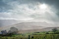 Rain coming in at the Bluestack Mountains between Glenties and Ballybofey in County Donegal - Ireland Royalty Free Stock Photo