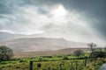 Rain coming in at the Bluestack Mountains between Glenties and Ballybofey in County Donegal - Ireland Royalty Free Stock Photo