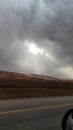 Rain coming in desert natural beautiful Royalty Free Stock Photo