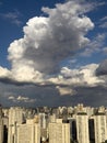 The rain is coming soon. Sao Paulo city, Brazil.