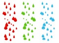 Rain Compositions Isolated on