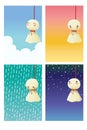 Rain Doll - Teruterubozu Royalty Free Stock Photo