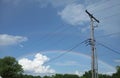 After the Rain / Double Rainbow / Cloud-Animal / Power Lines Royalty Free Stock Photo