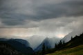 rain downpour at Berchtesgaden national park, Germany Royalty Free Stock Photo