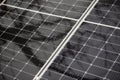Rain-Drenched Black Solar Panels Generating Renewable Energy Royalty Free Stock Photo