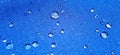 Rain drop on blue surface ,Rain drop on blue surface ,Water splash like a crown ,Water splash in crown shape and falling drop Royalty Free Stock Photo