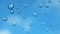 Rain drop on glass against blue sky Royalty Free Stock Photo