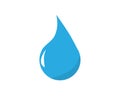 Rain drop / water drop droplet vector icon for drink, water, rain Royalty Free Stock Photo