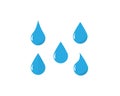 Rain drop / water drop droplet vector icon for drink, water, rain Royalty Free Stock Photo