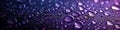 Rain Droplets on Dark Purple Background. Water Drops on Violet Wet Surface, Wallpaper Design