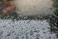 Rain drops on car Royalty Free Stock Photo
