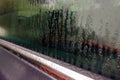 Rain drops on car glass close-up, background Royalty Free Stock Photo