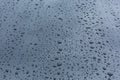 Rain drops on car with glass coating protection Royalty Free Stock Photo