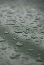 Rain drops on car with glass coating protection Royalty Free Stock Photo