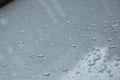 Rain drops on car with glass coating protection Royalty Free Stock Photo