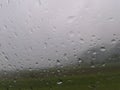 Rain Drops Car Window View Glass Royalty Free Stock Photo