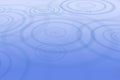 Rain drops creating ripples in water Royalty Free Stock Photo