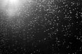 Rain drops and defocused sky background in black and white Royalty Free Stock Photo